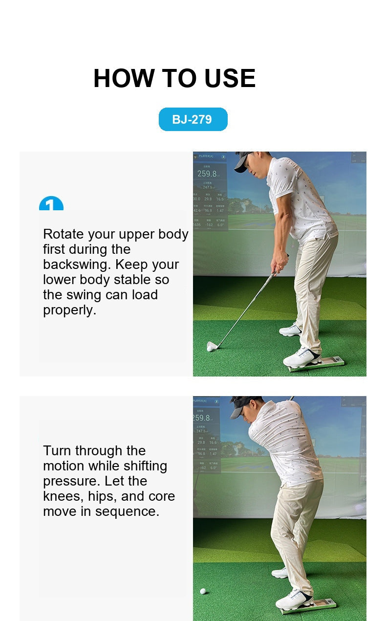 Swing Rotation Trainer - Golf Hip Turn & Power Transfer Training Aid training detail